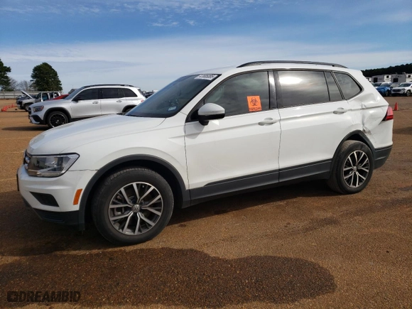 2021 Volkswagen Tiguan S with VIN 3VV1B7AX3MM045392, listed as a Copart auction lot 47685095 with 36,369 mi miles and Salvage Title. Bid and sale history available at carsss.com. Image 1.