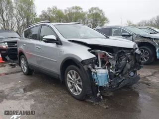2017 Toyota RAV4 Hybrid Limited with VIN JTMDJREV5HD140010, listed as a IAAI auction lot 41925106 with 97,835 mi miles. Bid and sale history available at carsss.com. Image 1.