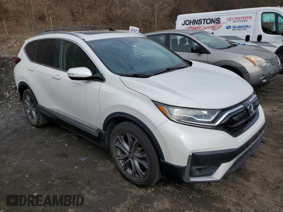 2020 Honda CR-V Touring with VIN 2HKRW2H96LH654268, listed as a Copart auction lot 47172605 with 57,086 mi miles and Salvage Title. Bid and sale history available at DreamBid. Image 4.