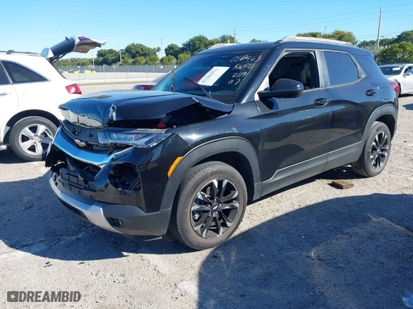 2022 Chevrolet TrailBlazer LT with VIN KL79MPSL4NB056463, listed as a IAAI auction lot 41289813 with 22,185 mi miles. Bid and sale history available at carsss.com. Image 2.