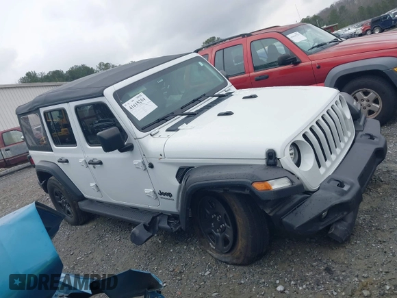 2022 Jeep Wrangler Unlimited Willys Sport with VIN 1C4HJXDN1NW175134, listed as a IAAI auction lot 41615254 with 28,762 mi miles and . Bid and sale history available at DreamBid. Image 13.