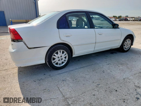 2004 Honda Civic LX z VIN 2HGES16594H639327, wystawiony jako Copart lot #59175775 z przebiegiem 151 172 mil mil oraz Szkoda całkowita • Salvage title. Historia ofert i sprzedaży dostępna na DreamBid. Obrazek 3.