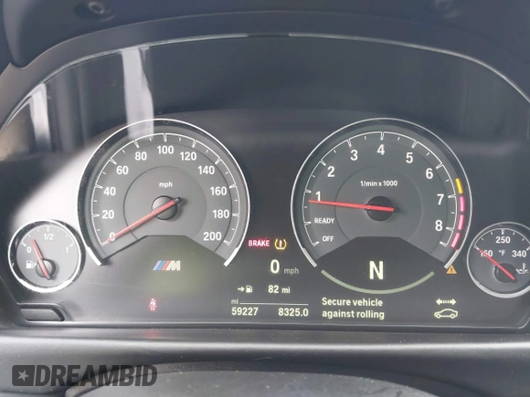 2019 BMW M4 with VIN WBS4Y9C53KAH82910, listed as a IAAI auction lot 41570315 with 59,227 mi miles. Bid and sale history available at carsss.com. Image 7.