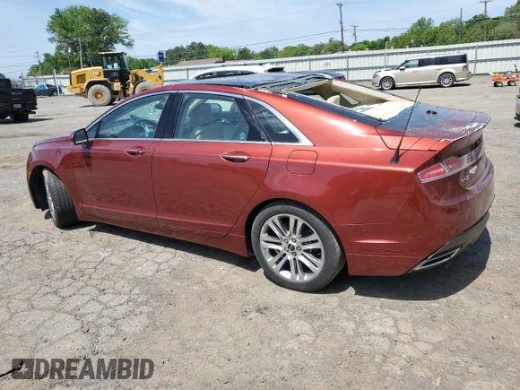 2014 Lincoln MKZ with VIN 3LN6L2GKXER800389, listed as a Copart auction lot 51793125 with 35,976 mi miles and Salvage title. Bid and sale history available at DreamBid. Image 2.
