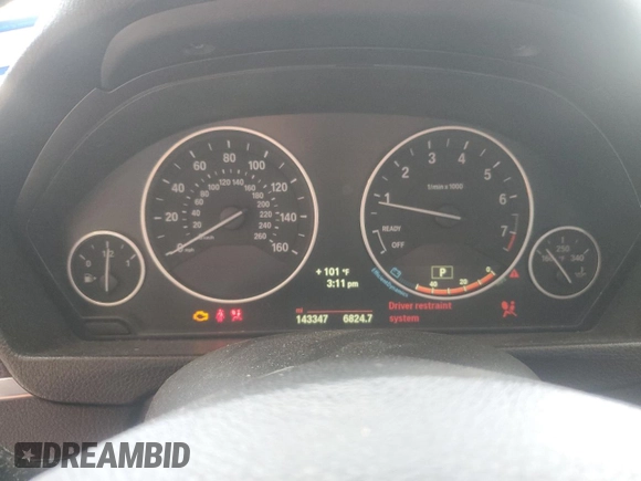 2014 BMW 3 Series 328i with VIN WBA3C1C55EK109175, listed as a Copart auction lot 60646514 with 143,347 mi miles and Salvage title. Bid and sale history available at DreamBid. Image 9.
