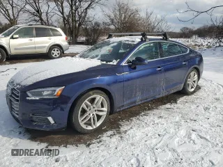 2019 Audi A5 Sportback Premium Plus with VIN WAUBNCF58KA029478, listed as a Copart auction lot 88787725 with 107,043 mi miles and Salvage Title. Bid and sale history available at carsss.com. Image 1.