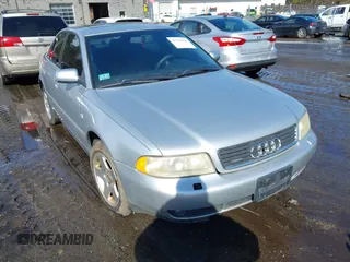 1999 Audi A4 with VIN WAUED28D4XA216156, listed as a IAAI auction lot 41728127 with 181,366 mi miles. Bid and sale history available at carsss.com. Image 1.