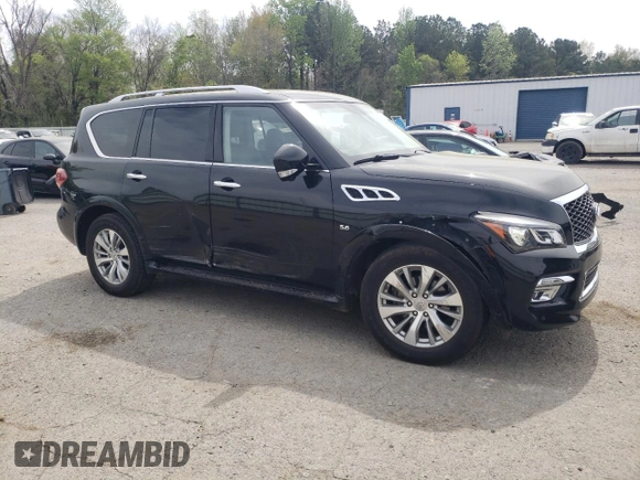 2017 Infiniti QX80 z VIN JN8AZ2NF3H9644462, wystawiony jako Copart lot #50881475 z przebiegiem 162 826 mil mil oraz Szkoda całkowita • Salvage title. Historia ofert i sprzedaży dostępna na DreamBid. Obrazek 4.