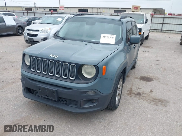 2017 Jeep Renegade Latitude with VIN ZACCJABB7HPG62825, listed as a IAAI auction lot 41919378 with 105,184 mi miles and . Bid and sale history available at DreamBid. Image 20.