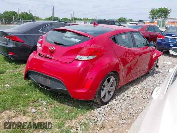 2012 Hyundai Veloster w/Black Int with VIN KMHTC6AD7CU049570, listed as a IAAI auction lot 42265051 with 79,896 mi miles and . Bid and sale history available at DreamBid. Image 4.