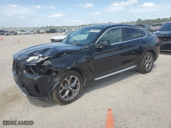 2024 BMW X4 xDrive30i with VIN 5UX33DT03R9U08801, listed as a Copart auction lot 52982635 with 25,238 mi miles and Salvage Title. Bid and sale history available at carsss.com. Image 1.