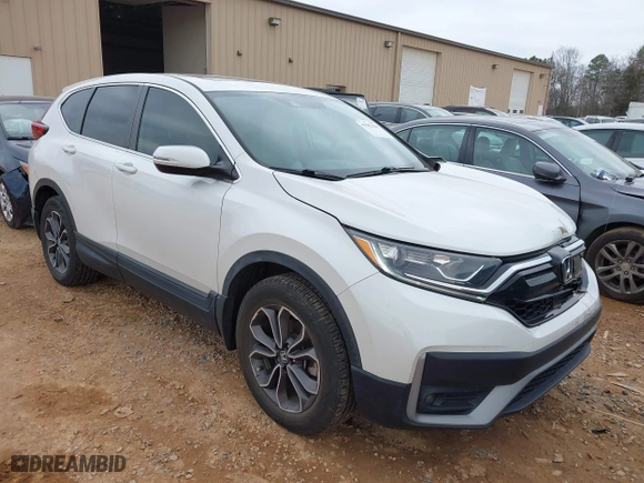 2020 Honda CR-V EX with VIN 2HKRW1H50LH405472, listed as a IAAI auction lot 41502184 with 53,102 mi miles. Bid and sale history available at carsss.com. Image 1.
