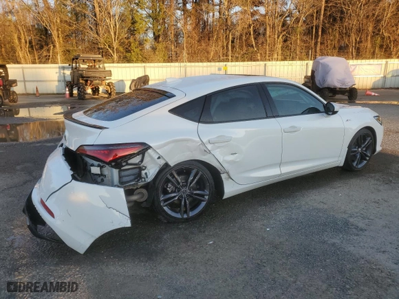 2024 Acura Integra w/A-Spec Package with VIN 19UDE4H36RA006239, listed as a Copart auction lot 87235354 with 15,257 mi miles and Salvage Title. Bid and sale history available at carsss.com. Image 3.