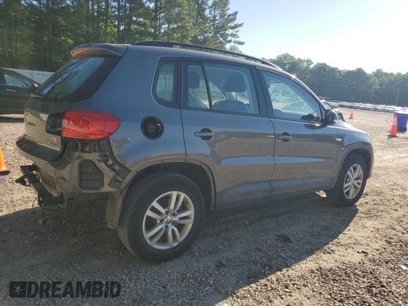 2016 Volkswagen Tiguan SE with VIN WVGBV7AX2GW524185, listed as a Copart auction lot 57615065 with 92,050 mi miles and Salvage title. Bid and sale history available at DreamBid. Image 3.