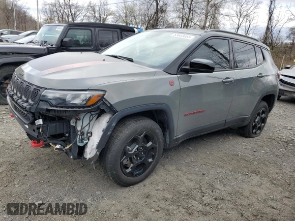 2024 Jeep Compass Trailhawk с VIN 3C4NJDDNXRT590322, выставлен на аукционе Copart как лот 53603855 с пробегом 13 232 миль миль и Списание • Salvage title. История ставок и продаж доступна на DreamBid. Изображение 1.