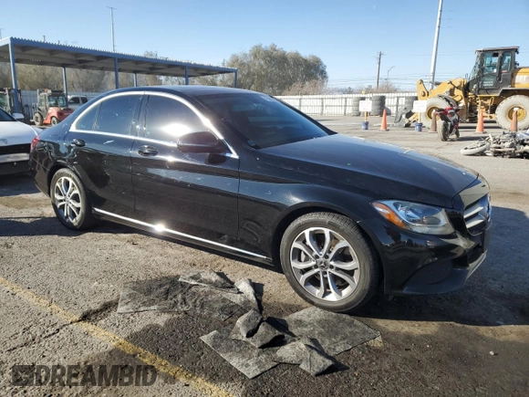 2018 Mercedes-Benz C with VIN 55SWF4JBXJU251710, listed as a Copart auction lot 89401185 with 111,202 mi miles and Salvage Title. Bid and sale history available at carsss.com. Image 4.