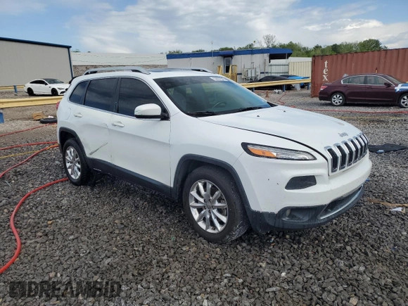 2015 Jeep Cherokee Limited with VIN 1C4PJMDS4FW650504, listed as a Copart auction lot 52957585 with 204,123 mi miles and Salvage Title. Bid and sale history available at carsss.com. Image 4.