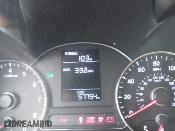 2016 Kia Forte LX with VIN KNAFK4A60G5446108, listed as a IAAI auction lot 41604040 with 57,754 mi miles. Bid and sale history available at carsss.com. Image 15.