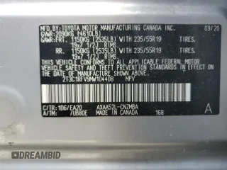 2021 Toyota RAV4 XLE Premium z VIN 2T3C1RFV9MW104408, wystawiony jako Copart lot #64117035 z przebiegiem 54 946 mil mil oraz Szkoda całkowita • Salvage title. Historia ofert i sprzedaży dostępna na DreamBid. Obrazek 14.