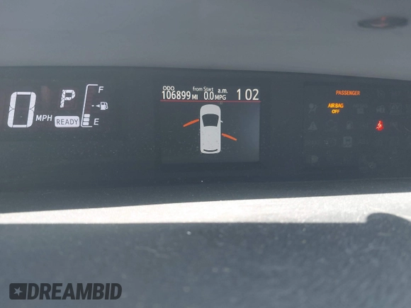 2016 Toyota Prius One with VIN JTDKDTB37G1125636, listed as a IAAI auction lot 42031110 with 106,899 mi miles and . Bid and sale history available at DreamBid. Image 7.