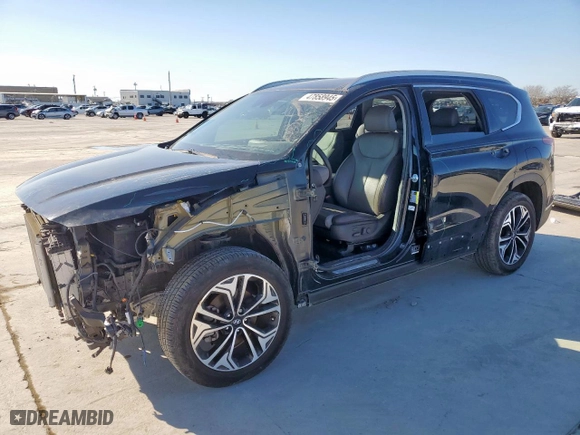 2019 Hyundai Santa Fe Limited with VIN 5NMS53AA5KH072561, listed as a Copart auction lot 47858945 with 45,323 mi miles and Salvage Title. Bid and sale history available at carsss.com. Image 1.