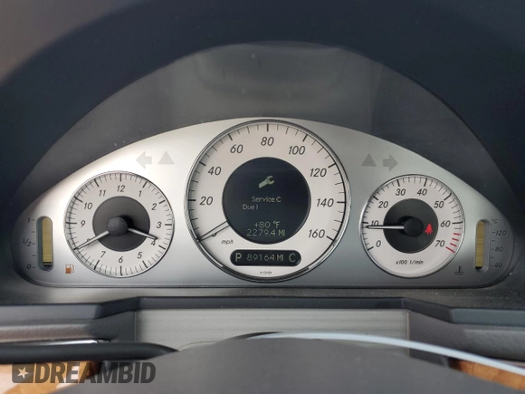 2008 Mercedes-Benz E 350 Luxury with VIN WDBUF87X18B264912, listed as a Copart auction lot 54008535 with 89,164 mi miles and Salvage Title. Bid and sale history available at DreamBid. Image 9.