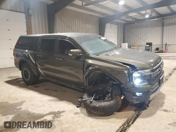 2024 Ford Ranger Raptor with VIN 1FTER4LR2RLE41735, listed as a Copart auction lot 88648635 with 1,585 mi miles and Salvage Title. Bid and sale history available at carsss.com. Image 4.