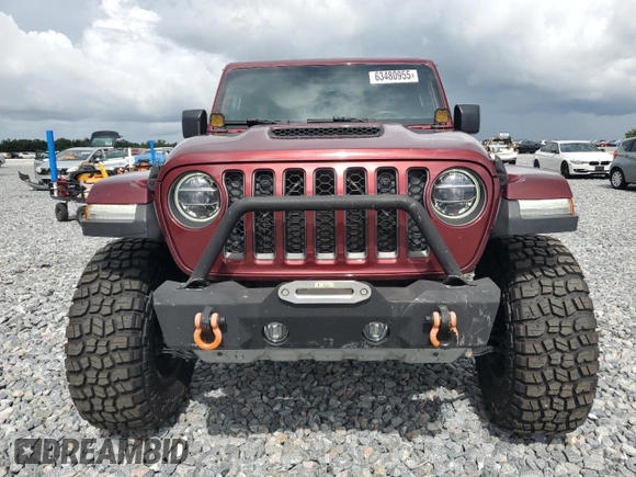 2021 Jeep Gladiator Mojave with VIN 1C6JJTEG9ML552066, listed as a Copart auction lot 63480955 with 55,677 mi miles and Salvage title. Bid and sale history available at DreamBid. Image 5.