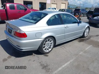 2002 BMW 3 Series 325Ci with VIN WBABN33452PG57400, listed as a IAAI auction lot 41947295 with 230,196 mi miles and . Bid and sale history available at DreamBid. Image 4.