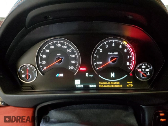 2017 BMW M4 with VIN WBS3R9C32HA014087, listed as a Copart auction lot 87033904 with 55,026 mi miles and Salvage title. Bid and sale history available at DreamBid. Image 9.