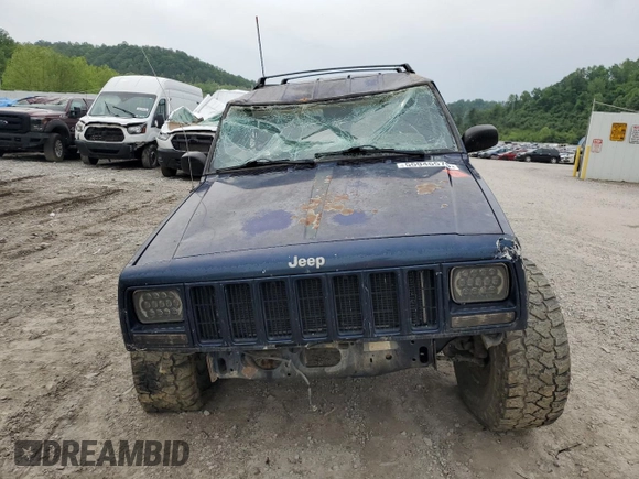2001 Jeep Cherokee Sport with VIN 1J4FF48S21L595966, listed as a Copart auction lot 55946575 with Not provided miles and Salvage title. Bid and sale history available at DreamBid. Image 5.