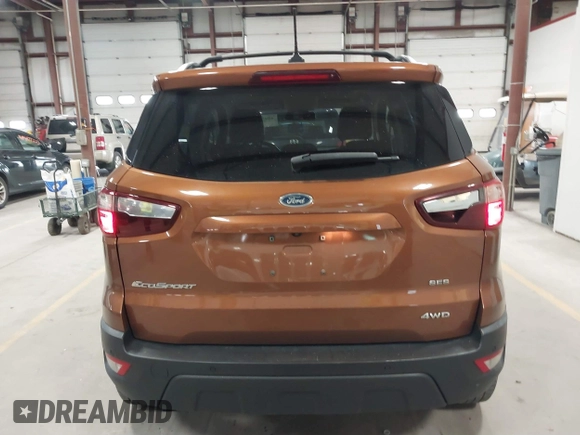 2018 Ford EcoSport SES with VIN MAJ6P1CL2JC170304, listed as a IAAI auction lot 40954855 with 112,012 mi miles and . Bid and sale history available at DreamBid. Image 16.