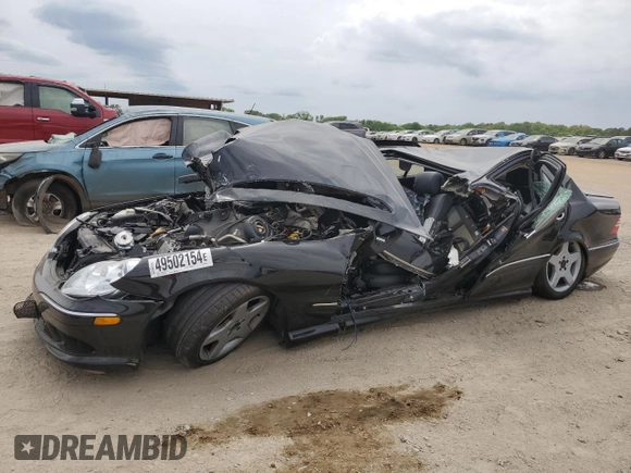 2004 Mercedes-Benz S-Class 4.3L with VIN WDBNG70J94A416694, listed as a Copart auction lot 49502154 with 0 mi miles and Salvage Title. Bid and sale history available at carsss.com. Image 1.
