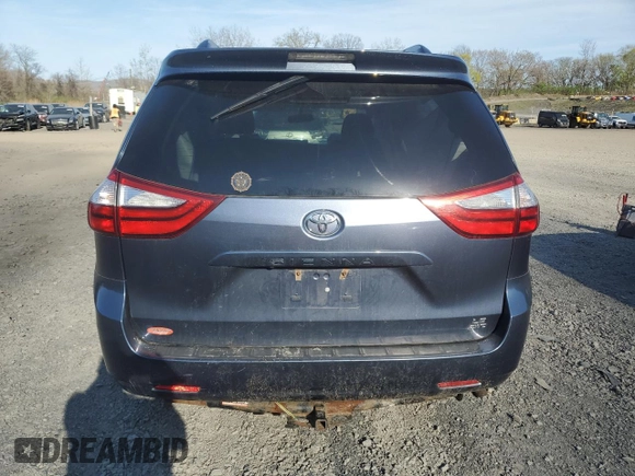 2017 Toyota Sienna LE with VIN 5TDJZ3DC9HS148575, listed as a Copart auction lot 53228805 with Not provided miles and Salvage title. Bid and sale history available at DreamBid. Image 6.