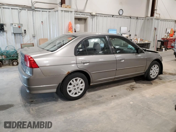 2005 Honda Civic LX z VIN JHMES16535S003882, wystawiony jako Copart lot #55854725 z przebiegiem 245 588 mil mil oraz Nie do naprawy • Non repairable. Historia ofert i sprzedaży dostępna na DreamBid. Obrazek 3.