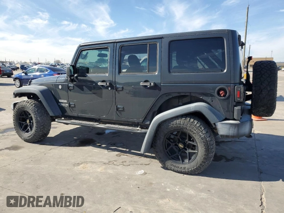 2017 Jeep Wrangler Unlimited Sport with VIN 1C4BJWDG7HL607071, listed as a Copart auction lot 88985355 with 123,795 mi miles and Salvage title. Bid and sale history available at DreamBid. Image 2.