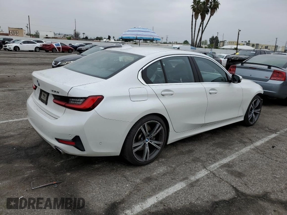 2019 BMW 3 Series 330i with VIN WBA5R1C54KAJ98875, listed as a Copart auction lot 50037465 with 32,170 mi miles and Salvage Title. Bid and sale history available at carsss.com. Image 3.