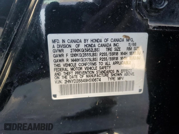 2009 Acura MDX Sport/Entertainment Pkg with VIN 2HNYD28849H510674, listed as a Copart auction lot 88574985 with 92,153 mi miles and Salvage Title. Bid and sale history available at carsss.com. Image 13.