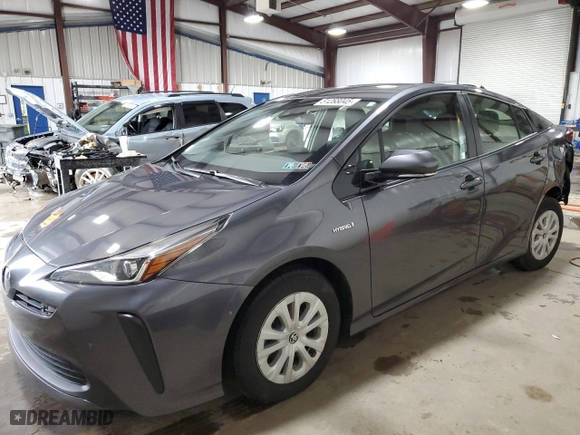 2020 Toyota Prius L Eco with VIN JTDKARFU5L3112509, listed as a Copart auction lot 51268045 with 63,696 mi miles and Salvage Title. Bid and sale history available at carsss.com. Image 1.