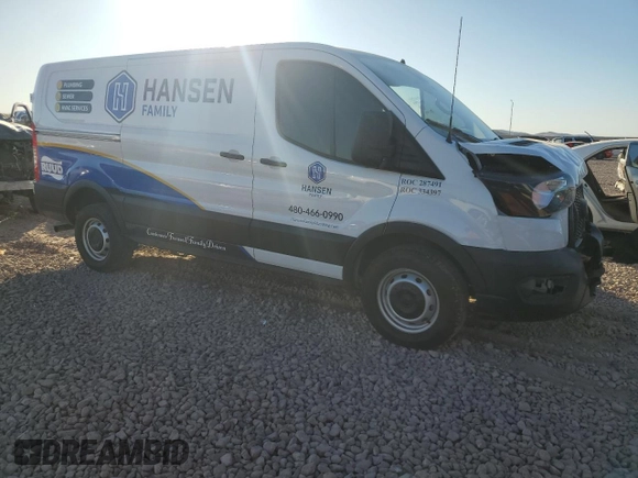 2023 Ford Transit Cargo with VIN 1FTBR1Y8XPKA34637, listed as a Copart auction lot 88069655 with 58,506 mi miles and Salvage Title. Bid and sale history available at DreamBid. Image 4.