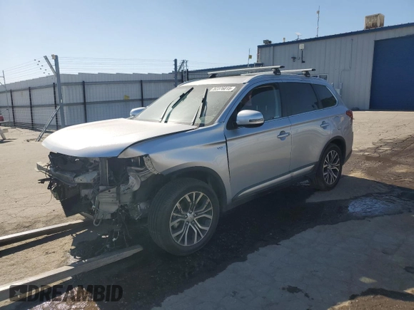 2017 Mitsubishi Outlander GT with VIN JA4JZ4AX2HZ070260, listed as a Copart auction lot 52376015 with 55,405 mi miles and Salvage title. Bid and sale history available at DreamBid. Image 1.