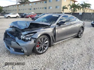 2022 Infiniti Q60 Red Sport 400 with VIN JN1FV7LK2NM660397, listed as a Copart auction lot 41918154 with 35,725 mi miles and . Bid and sale history available at DreamBid. Image 1.