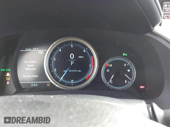 2019 Lexus RX with VIN 2T2BZMCA4KC206551, listed as a IAAI auction lot 41402116 with 81,670 mi miles. Bid and sale history available at carsss.com. Image 7.