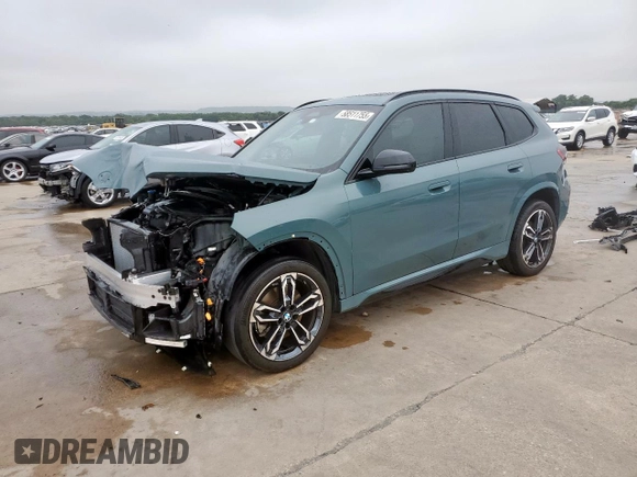 2023 BMW X1 xDrive28i with VIN WBX73EF04P5X18192, listed as a Copart auction lot 58511755 with 15,062 mi miles and Clean title. Bid and sale history available at DreamBid. Image 1.