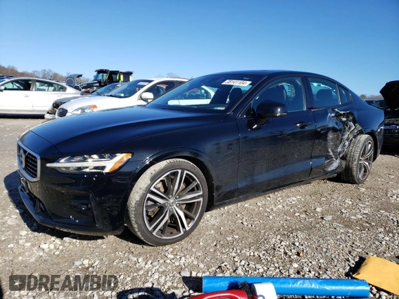2019 Volvo S60 R-Design with VIN 7JRA22TM9KG013415, listed as a Copart auction lot 38141104 with 59,318 mi miles. Bid and sale history available at carsss.com. Image 1.