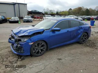 2021 Honda Civic Sedan Sport with VIN 2HGFC2F83MH505088, listed as a Copart auction lot 50549545 with 68,234 mi miles and Salvage Title. Bid and sale history available at carsss.com. Image 1.