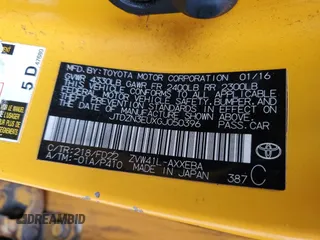 2016 Toyota Prius v Two with VIN JTDZN3EUXGJ050396, listed as a Copart auction lot 53735695 with 291,459 mi miles and Clean Title. Bid and sale history available at carsss.com. Image 12.