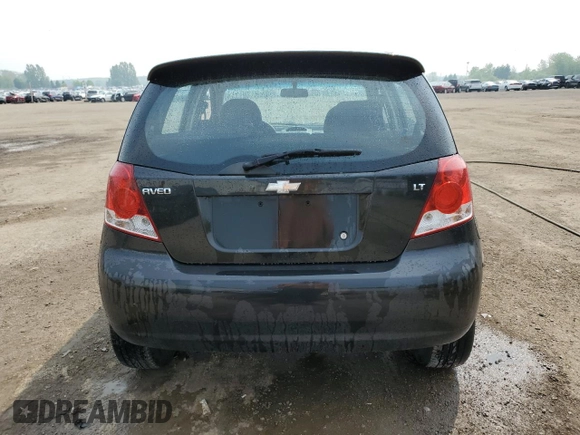 2007 Chevrolet Aveo LT z VIN KL1TG65627B699713, wystawiony jako Copart lot #59269135 z przebiegiem 201 659 mil mil oraz Czysty tytuł • Clean title. Historia ofert i sprzedaży dostępna na DreamBid. Obrazek 6.