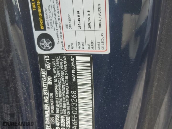 2014 Mercedes-Benz SL-Class SL 550 with VIN WDDJK7DA6EF023268, listed as a Copart auction lot 65158914 with 33,398 mi miles and Salvage Title. Bid and sale history available at carsss.com. Image 12.