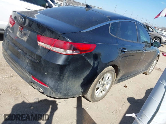 2018 Kia Optima LX with VIN 5XXGT4L36JG179342, listed as a IAAI auction lot 41794368 with 120,649 mi miles. Bid and sale history available at carsss.com. Image 4.